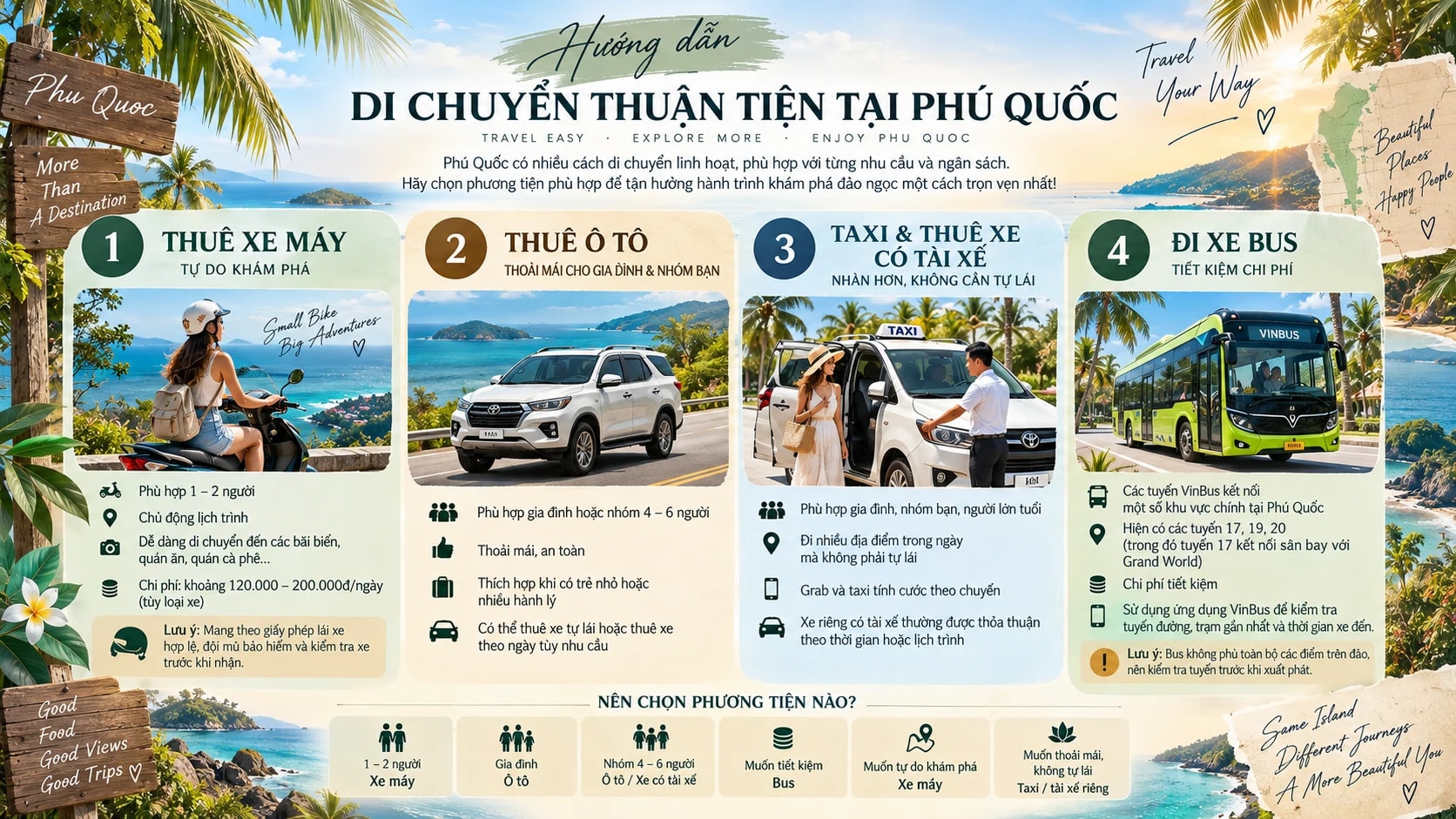 Cẩm nang di chuyển thuận tiện tại Phú Quốc
